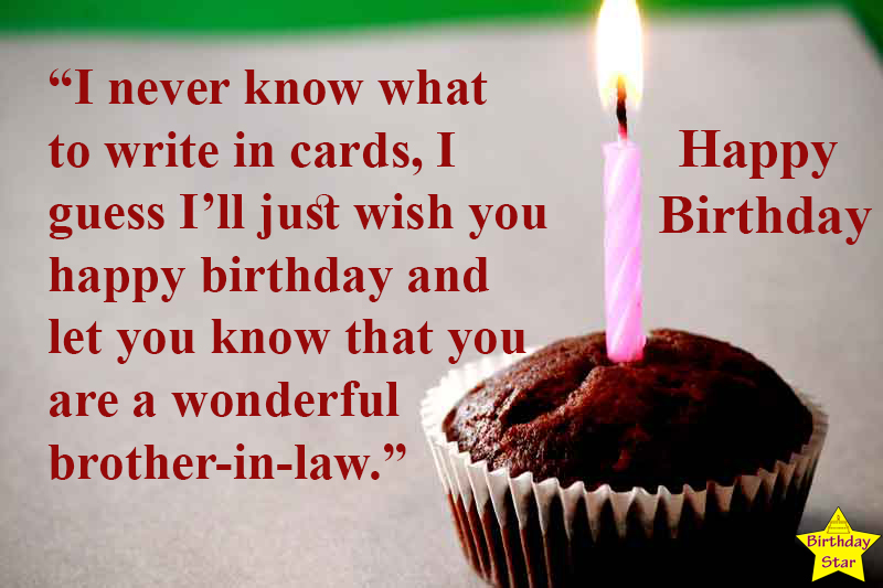 happy birthday quotes for brother in law with candle