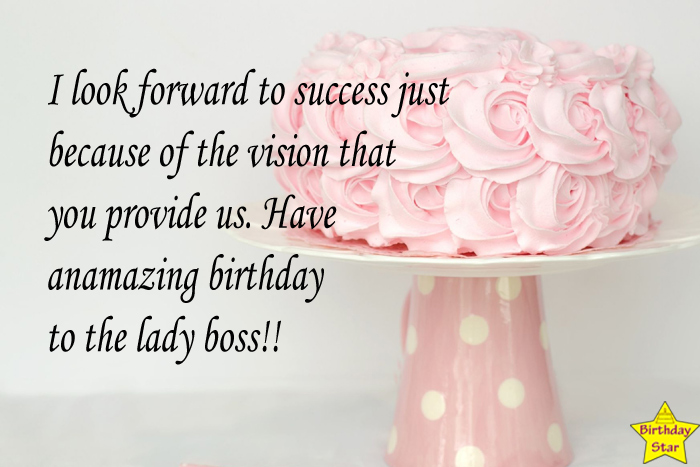 Happy Birthday wishes for boss female