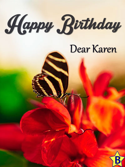 happy birthday karen images butterfly-on-flower