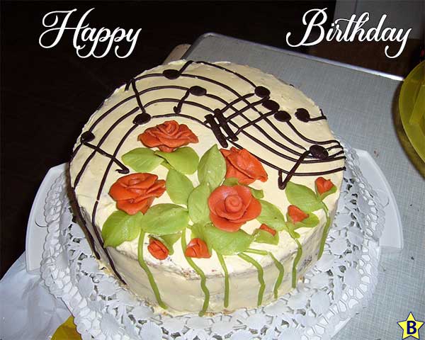happy birthday music cake images