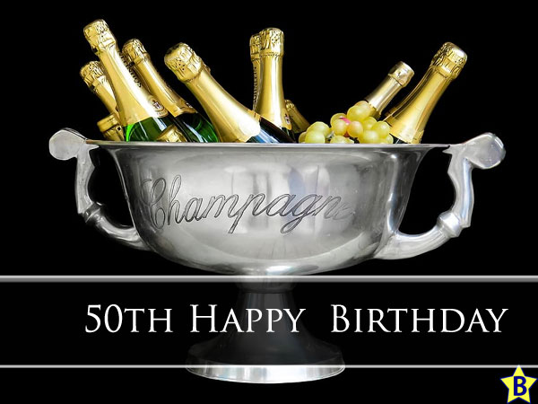 Happy 50th Birthday Images champagne