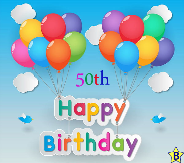 Happy 50th Birthday balloons