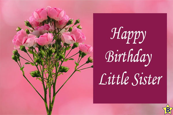 Happy birthday rose images little sister
