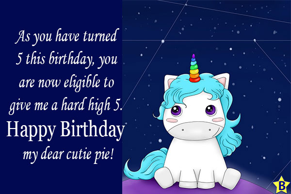 happy 5th birthday unicorn