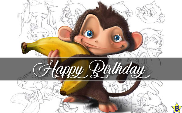 happy birthday funny images monkey