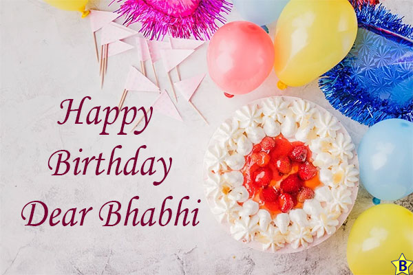 Birthday wishes for Bhabhi cake