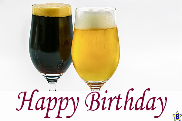 Happy Birthday Beer Images two glasses