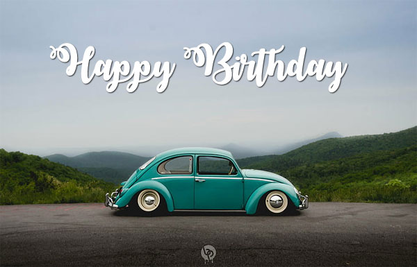 happy birthday car images old