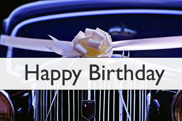 happy birthday car pics ribbon
