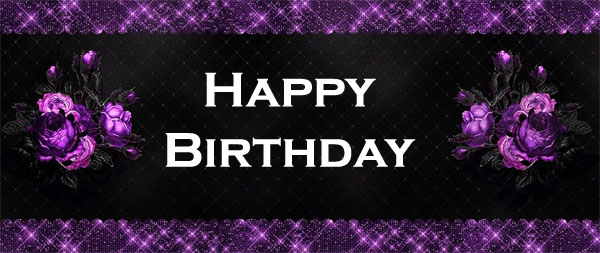 happy birthday purple template