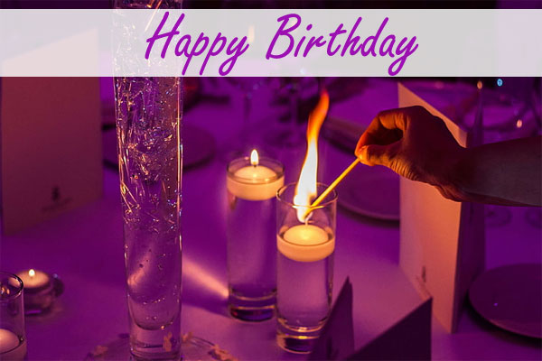 happy birthday wallpaper purple