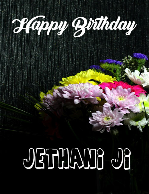 happy birthday jethani ji flower image