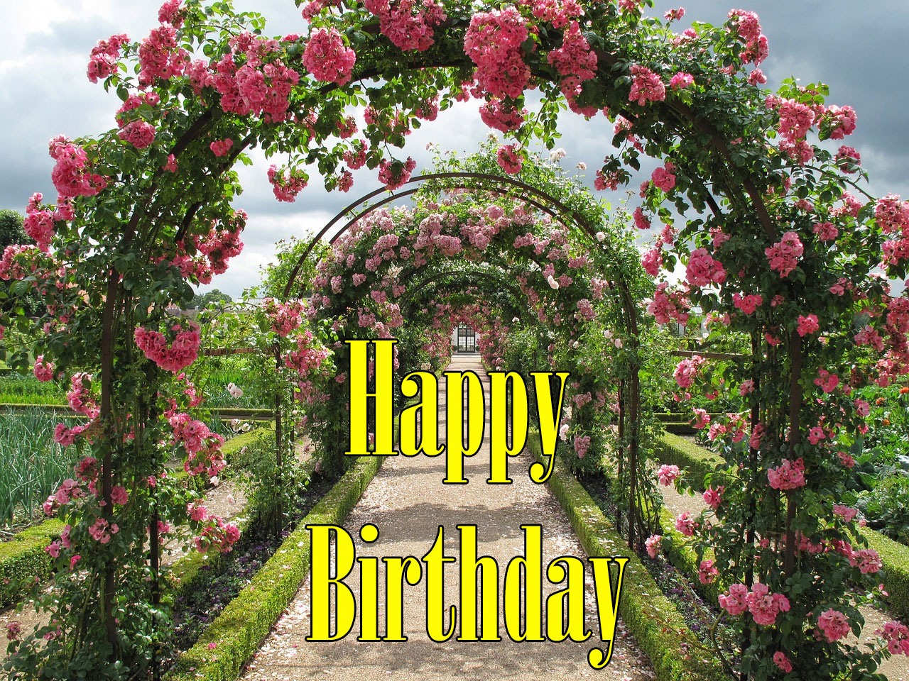 happy birthday flower garden free Download