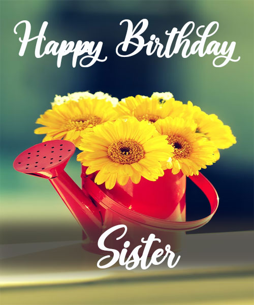 happy birthday sister sunflower images