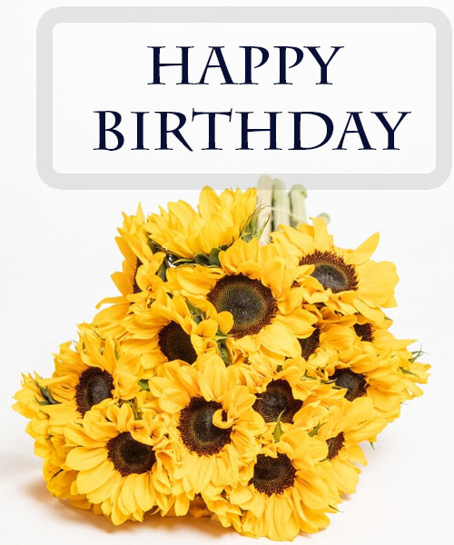 happy birthday sunflower images for her
