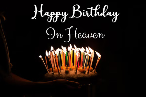 happy birthday in heaven candle images
