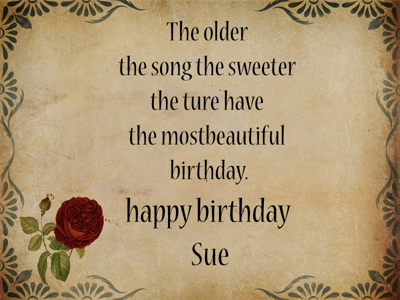 happy birthday sue image