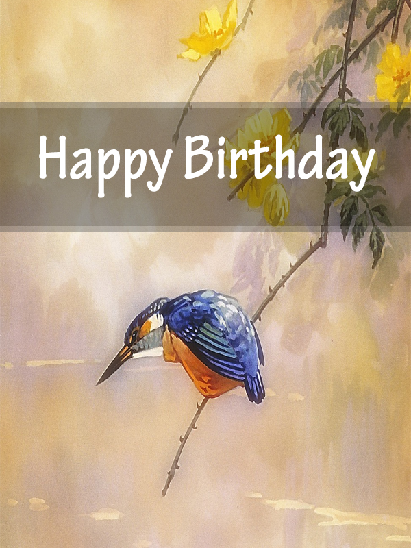 happy birthday vintage bird images
