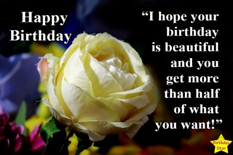 Happy Birthday Images with Flowers and Quotes