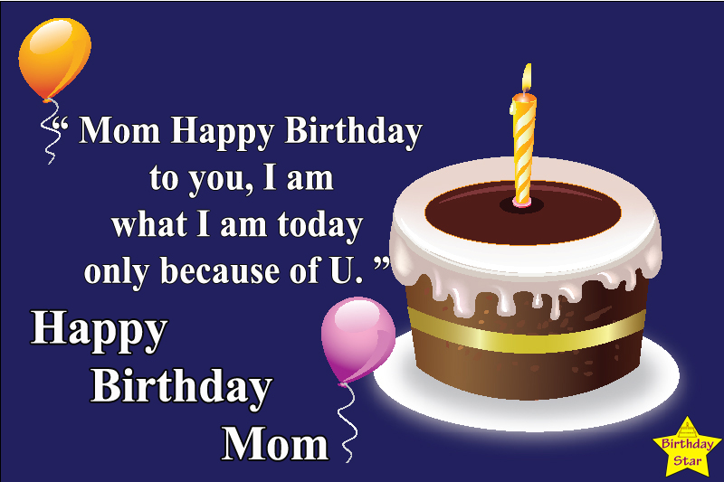 happy birthday cake quote for mom