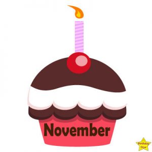 Birthday Cupcake Clipart November | Birthday Star