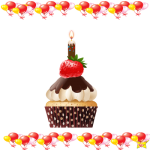 Birthday Cupcake Clipart PNG Brown Cake