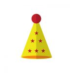 Birthday Hat Clipart Red and yellow