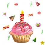 Happy Birthday Cupcake Clipart Party