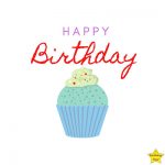 Happy Birthday Cupcake Clipart without candle