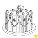 birthday cake clipart black and white no candles