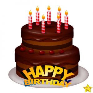 birthday cake with 7 candles clipart | Birthday Star