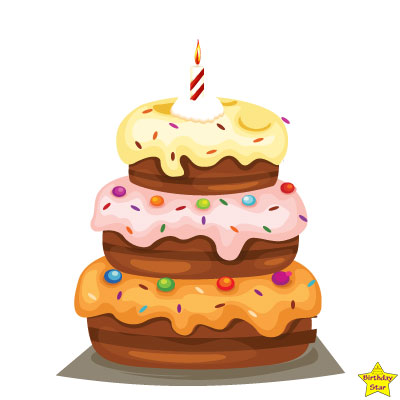 free clipart birthday cake with candles