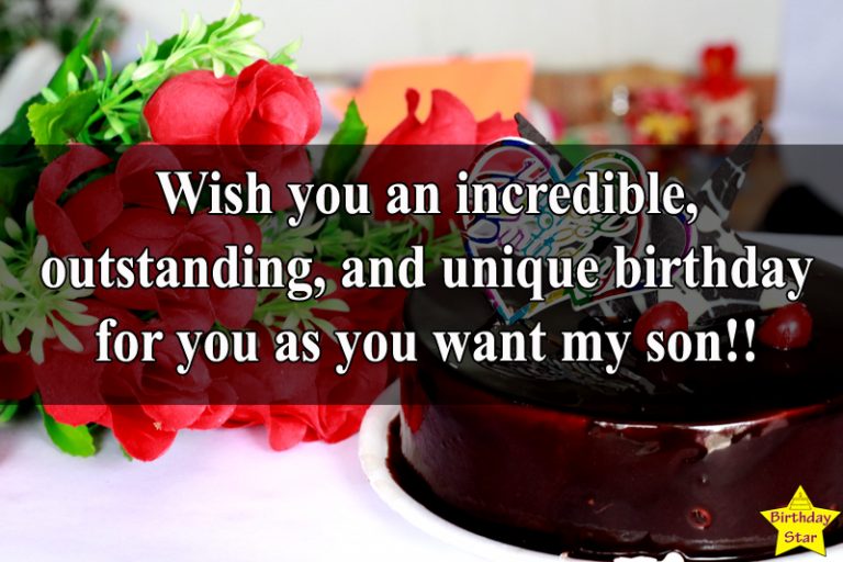 Birthday Wishes for Son Status Birthday Star