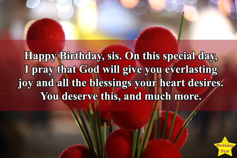 Birthday wishes for a sister who is no more