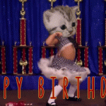 Dancing cat funny happy birthday GIF