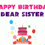 Happy birthday sister gif with glitters