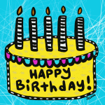 Cake with candles Happy birthday friend gif