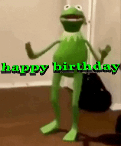 Frog Happy birthday friend gif