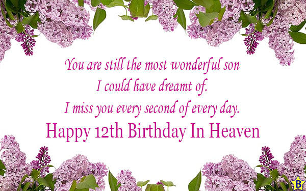 happy 12th birthday in heaven for son