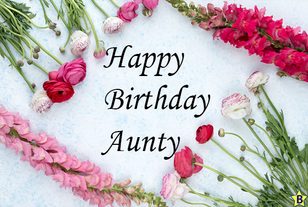 happy birthday aunty images flowers