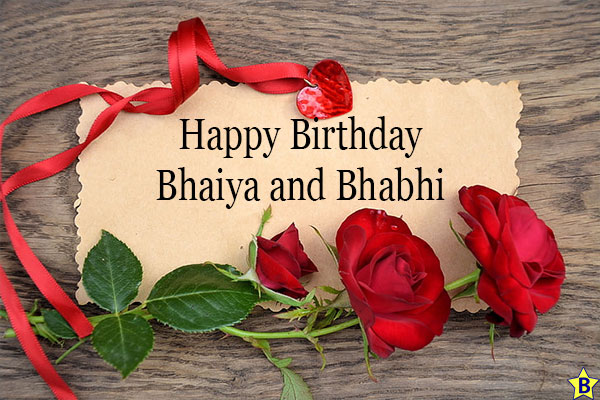 Birthday wishes for bhiaya and bhabhi