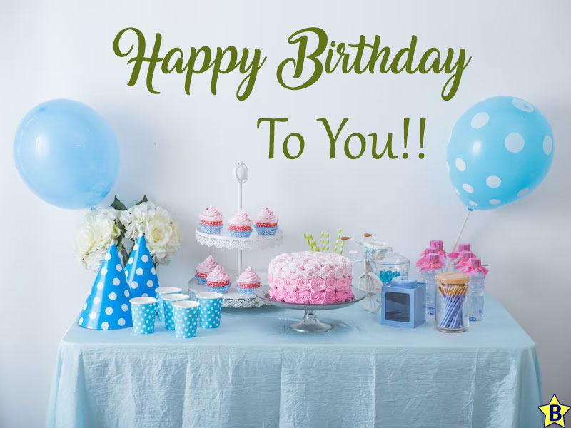 happy birthday cake flowers and balloons to you image