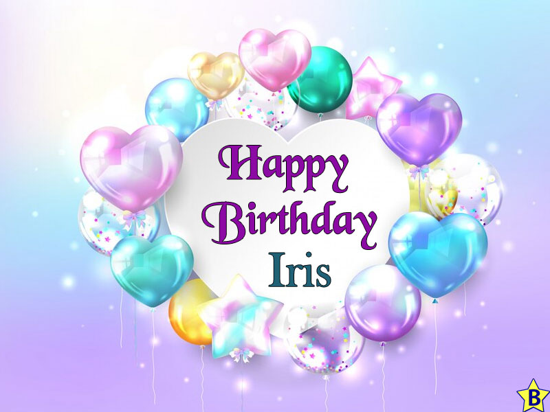 happy birthday iris balloon images