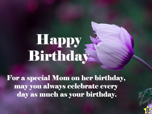 happy birthday mom purple flowers | Birthday Star