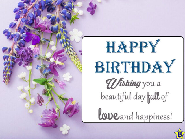 Happy Birthday Purple Flowers Images