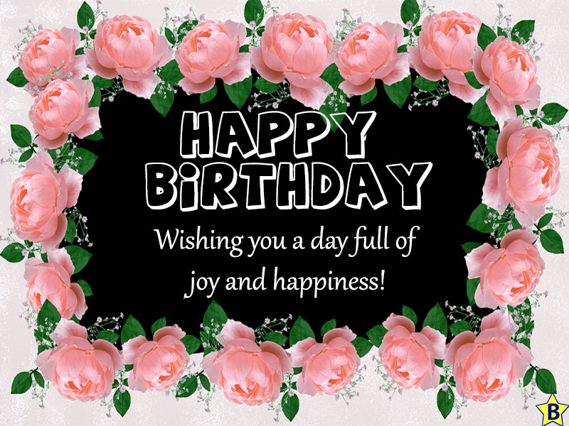 happy birthday blessings with pink roses