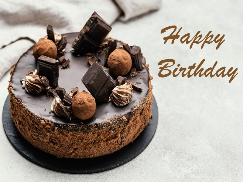 birthday chocolate ganache cake images